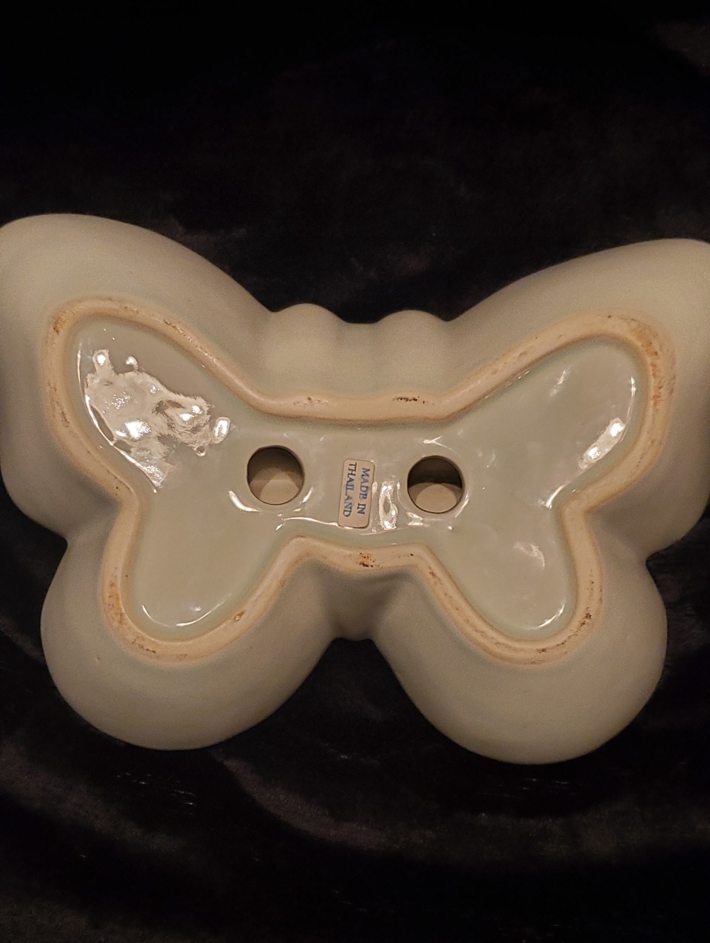 Vintage Ceramic Butterfly Divided Serving Dish Floral Blue&White Cottagecore - Picture 3 of 4
